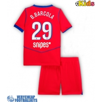 Paris Saint-Germain Bradley Barcola #29 Replica Third Minikit 2025-26 Short Sleeve (+ pants)